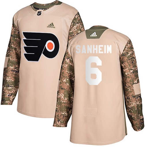 Travis Sanheim Men's Adidas Philadelphia Flyers Authentic Camo Veterans ...